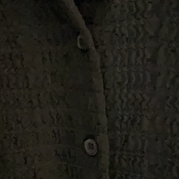 Philosophy Textured Short Sleeve Button Up Top, Size 3X, Black, NWT - Picture 4 of 12